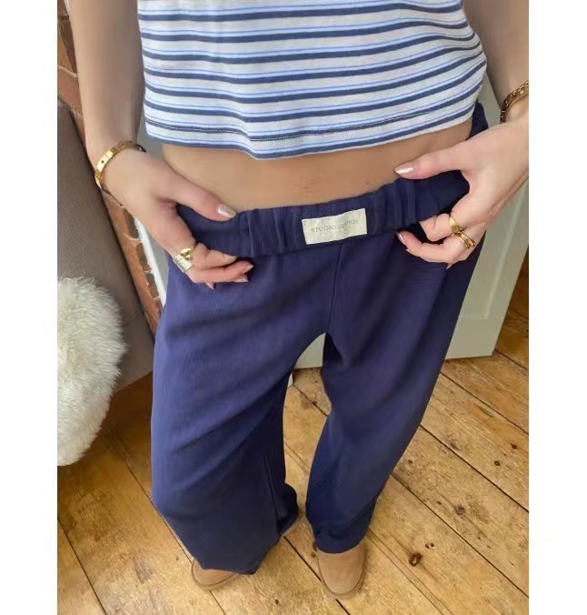 Women's Striped Wide-Leg High-Waist Casual Pants