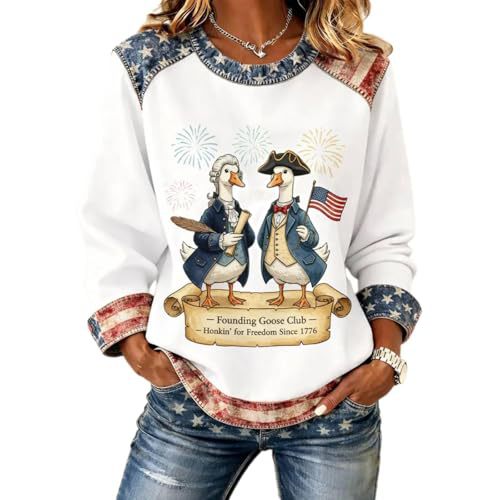 Women's American Eagle Print Crewneck Sweatshirt
