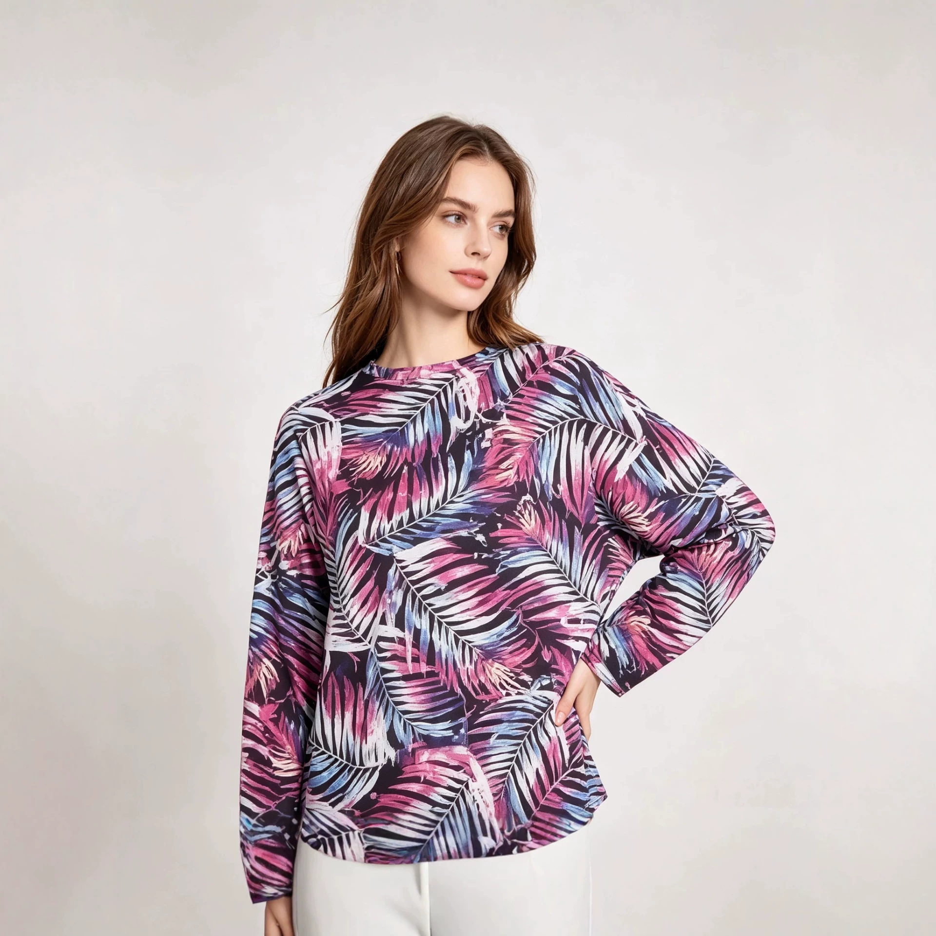 3D Print Christmas Sweater Women's Crewneck Long Sleeve Pullover