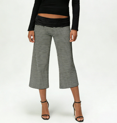 Women's Casual Capri Pants Loose Fit Polyester