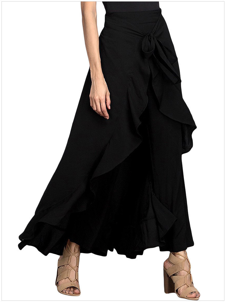 Women's High Waist Wide Leg Chiffon Pants
