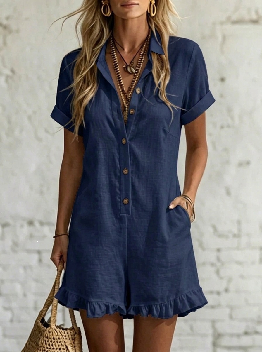Women's Stand Collar Sleeveless Loose Solid Color Jumpsuit