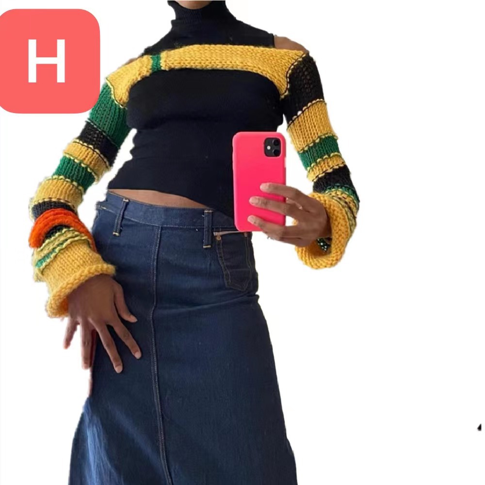 Women's Open-Knit Long-Sleeve Shrug