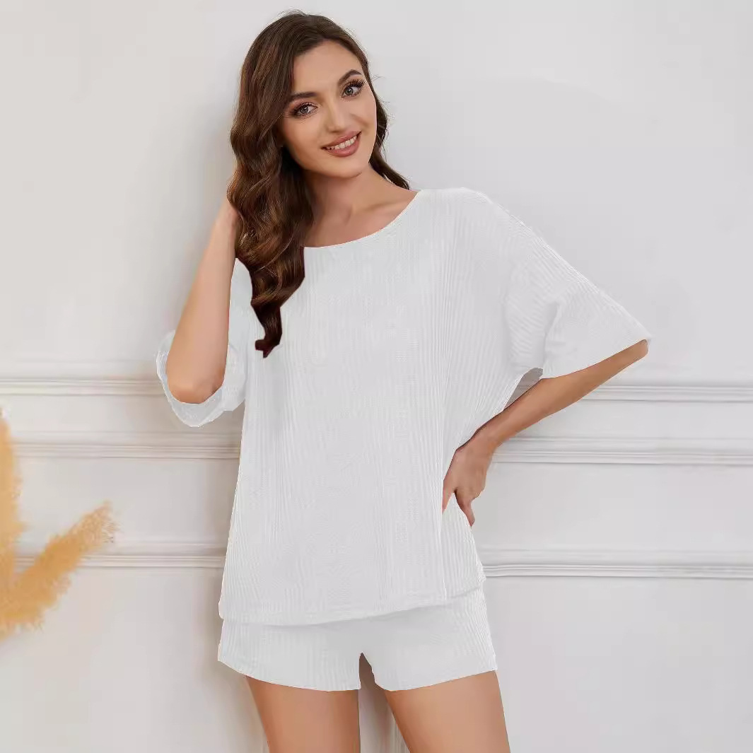 Women's Short Sleeve Casual Athletic Two-Piece Set