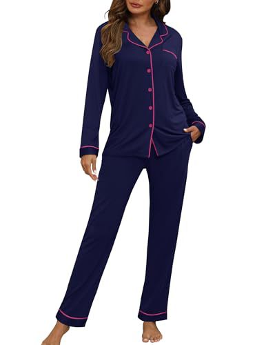 Women's Cuban Collar Polka Dot Print Long Sleeve Shirt Set