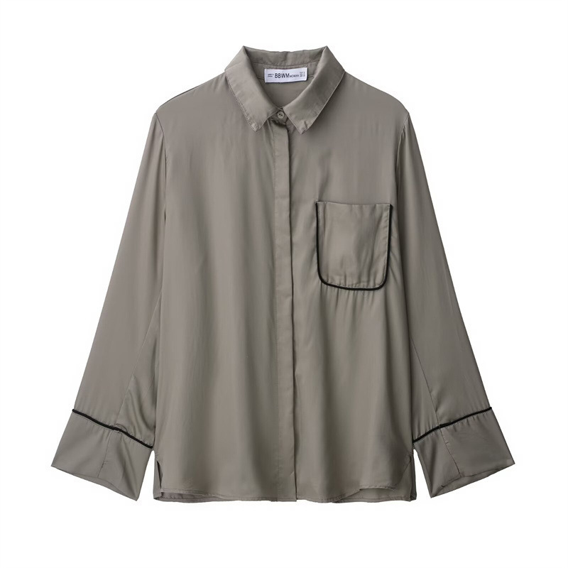 Minimalist Satin Shirt and Pants Set