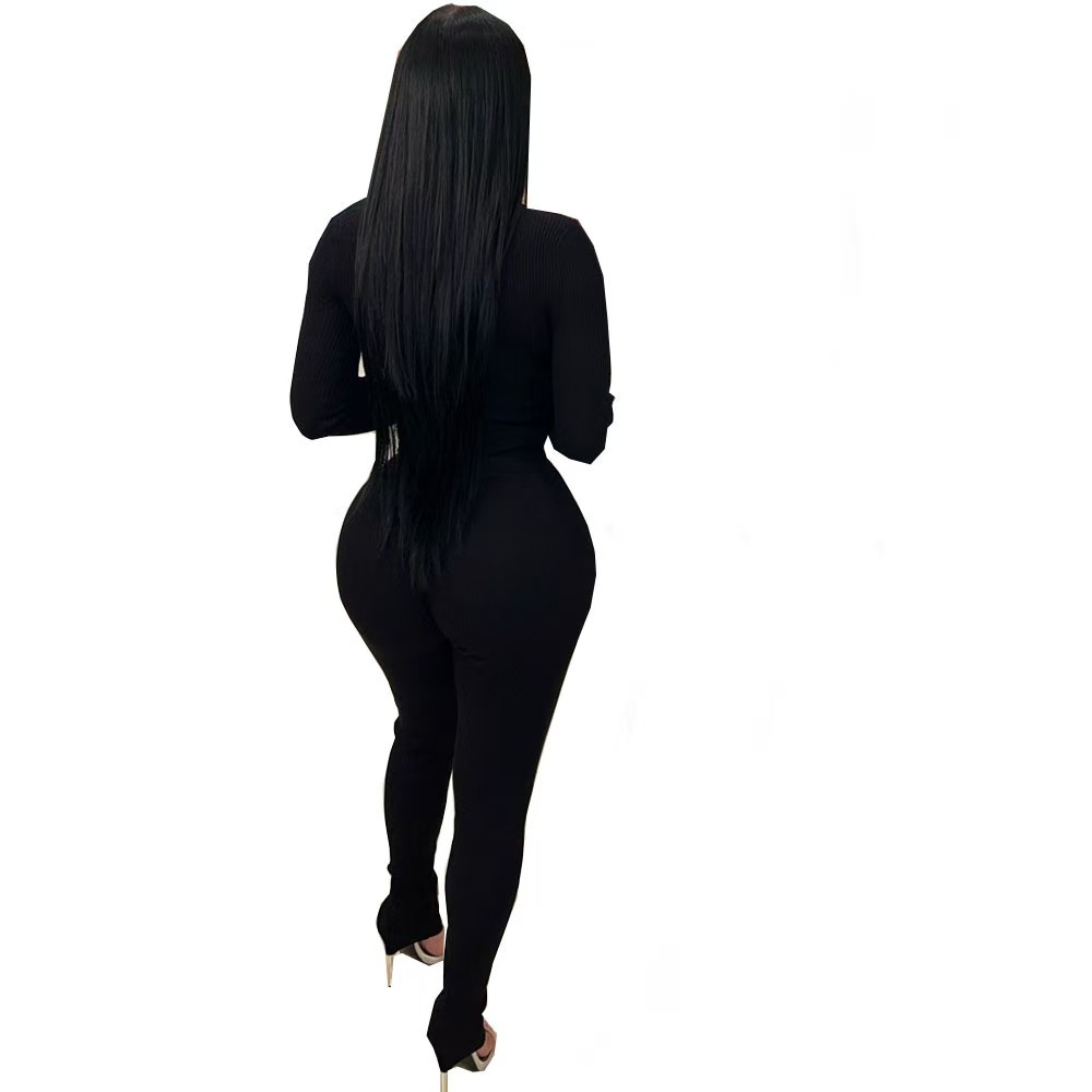 Women's Heart Rhinestone Long Sleeve Solid Color Pant Set