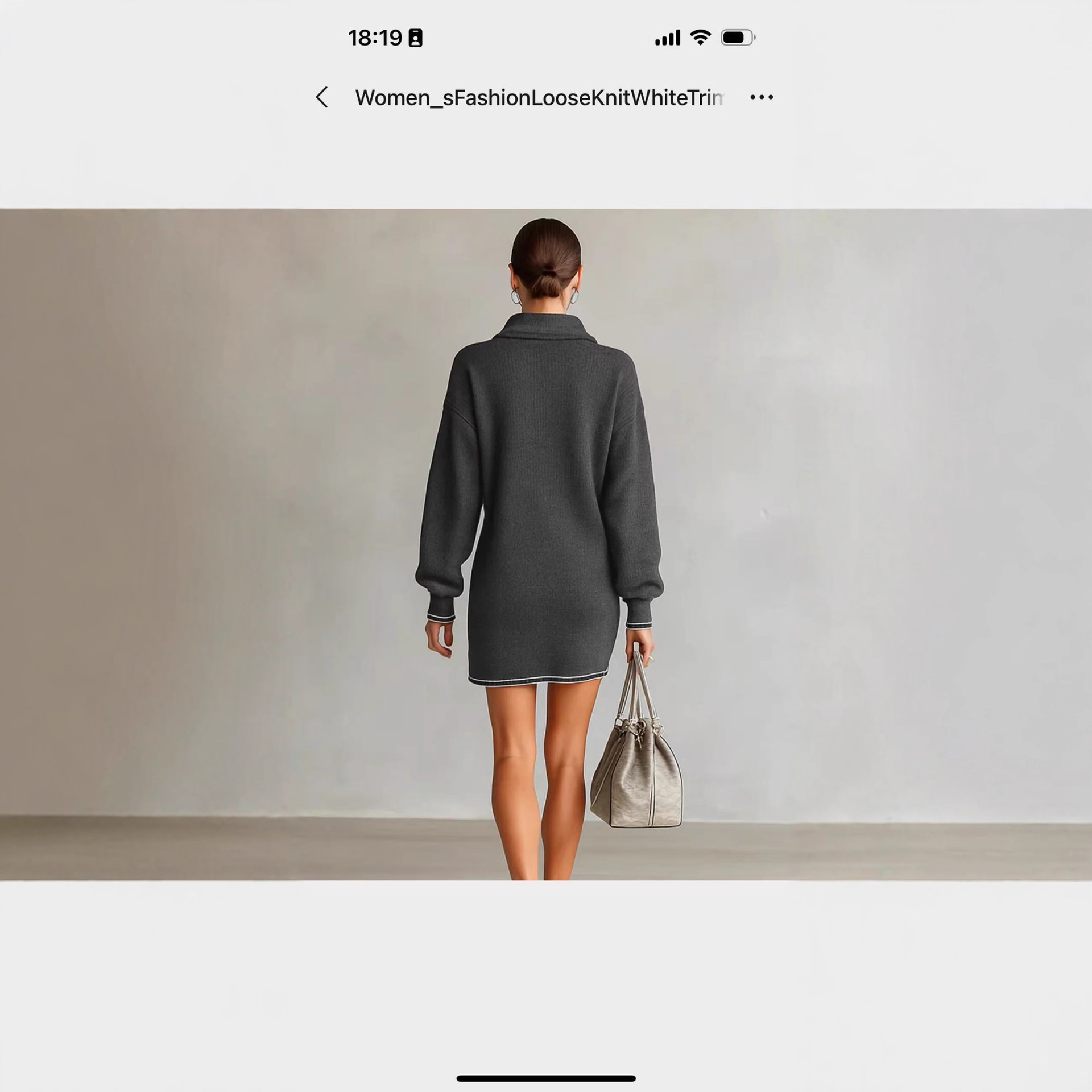 Color-Block Zip-Up Wool Knit Cardigan with Collar