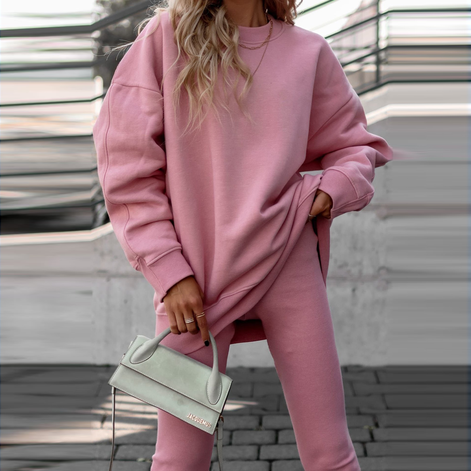 Women's Asymmetric Long-Sleeve Hoodie and Pants Set