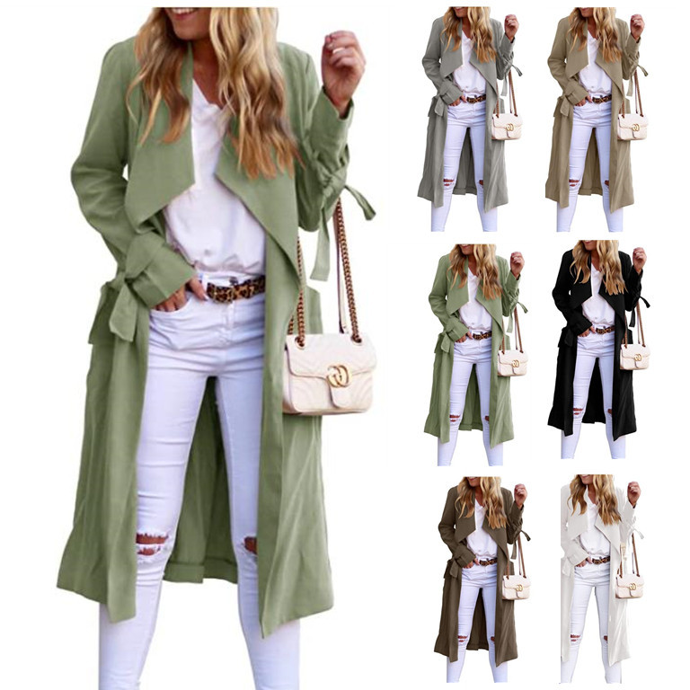 Women's Midi A-Line Tie-Waist Dress with Long Cardigan, Multi-Color