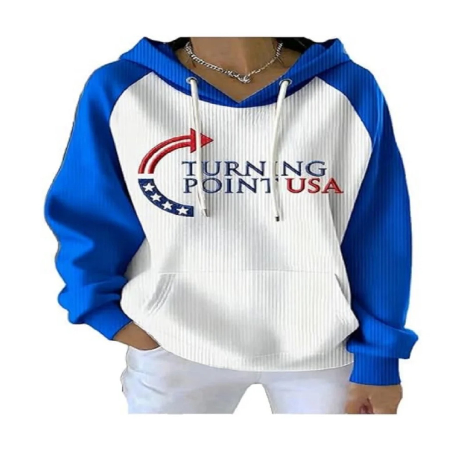 Women's American Flag Arrow Print Hooded Sweatshirt