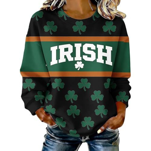 Women's Clover Print Casual Hoodie