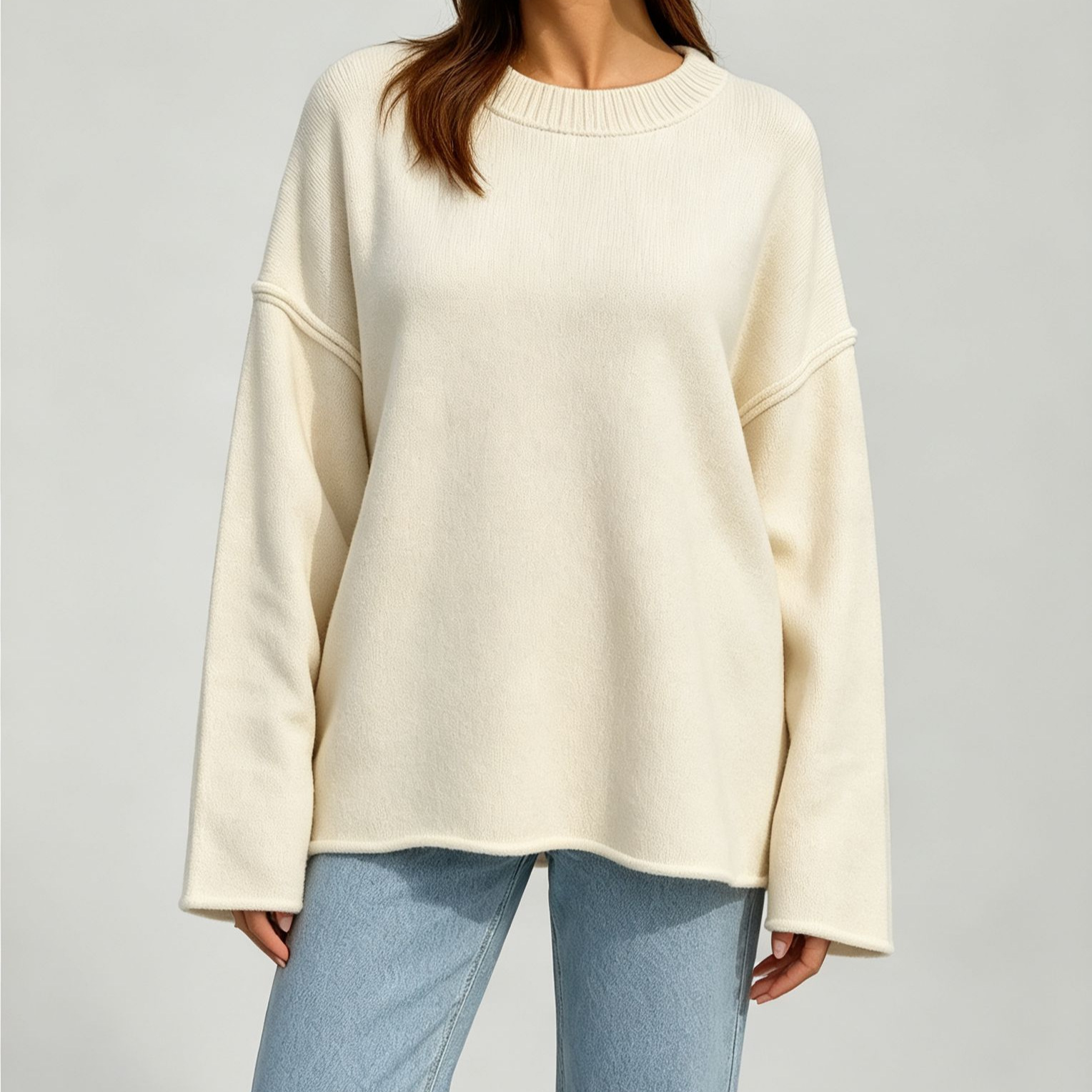 Women's Oversized Pullover Sweater Loose Casual Knit Top