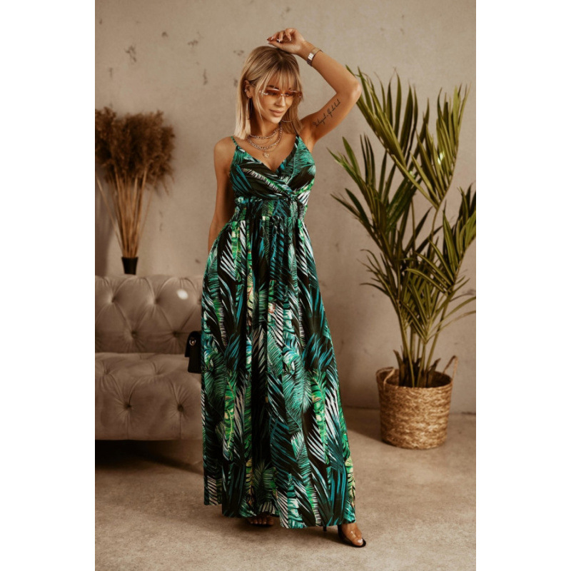 Women's Sleeveless Slip Dress High Neck Long Sleeve High Waist Long Skirt