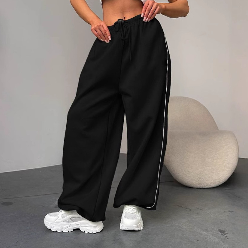 Women's Y2K Drawstring Wide-Leg Pants Streetwear