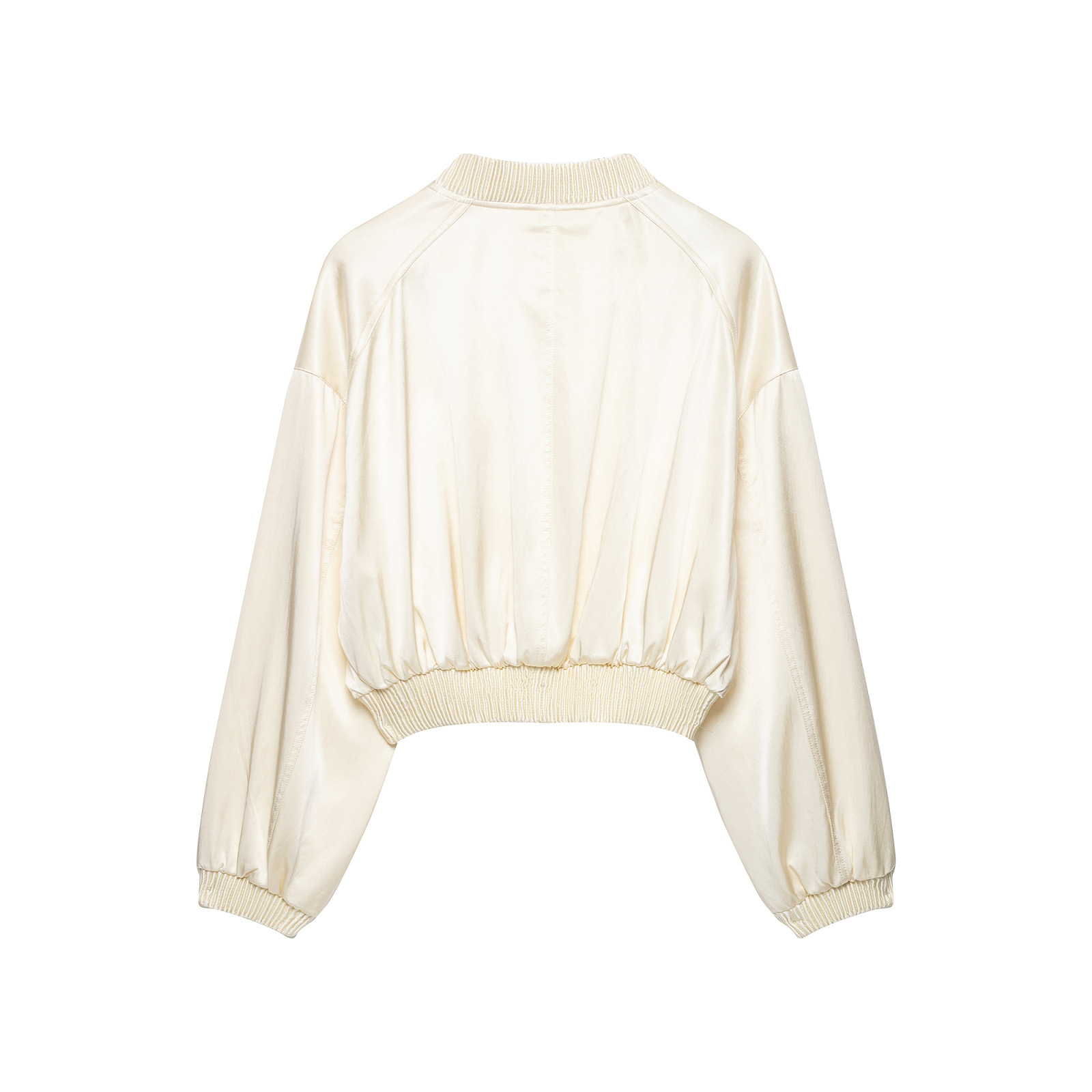 Women's Round Neck Zip-Up Jacket Casual Loose Fit