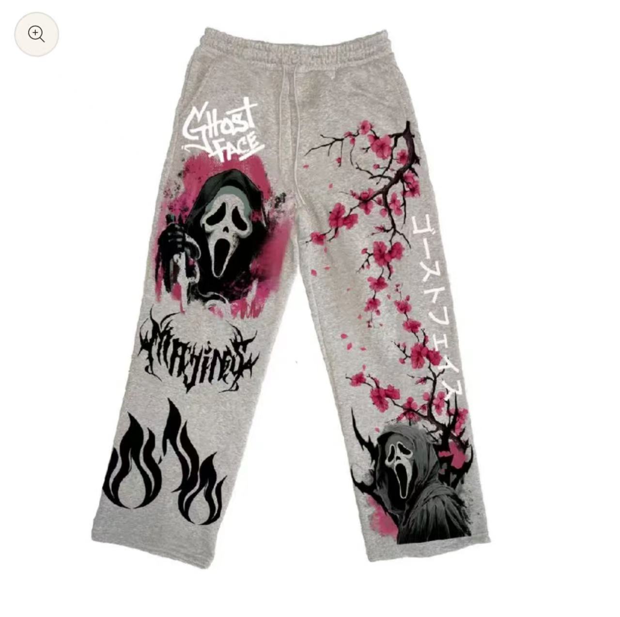 Women's Skull Print Straight-Leg Casual Pants