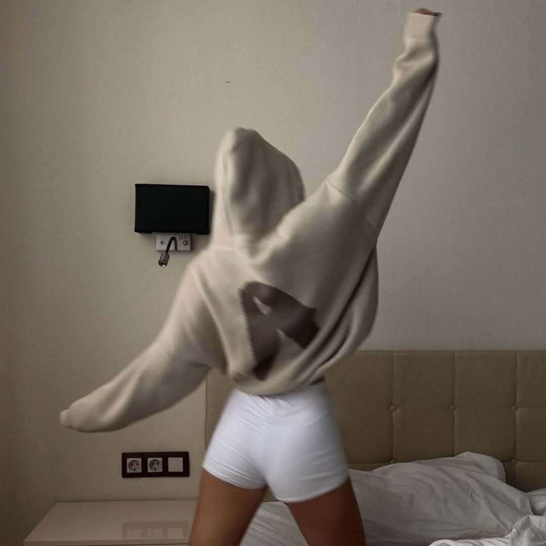 Sexy American Letter Print Hooded Sweatshirt Women's Casual Pullover Hoodie