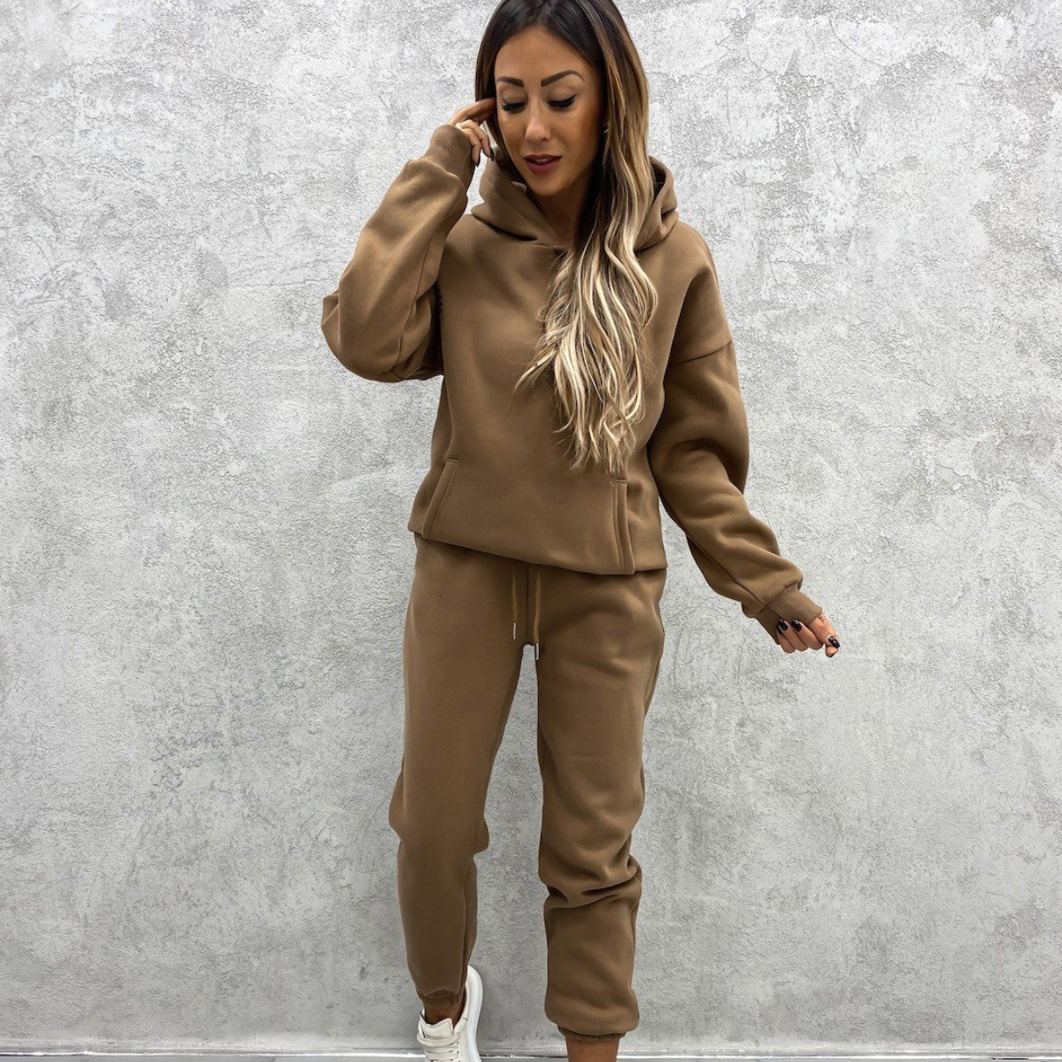 Women's Casual Hooded Sweatshirt and Pants Set