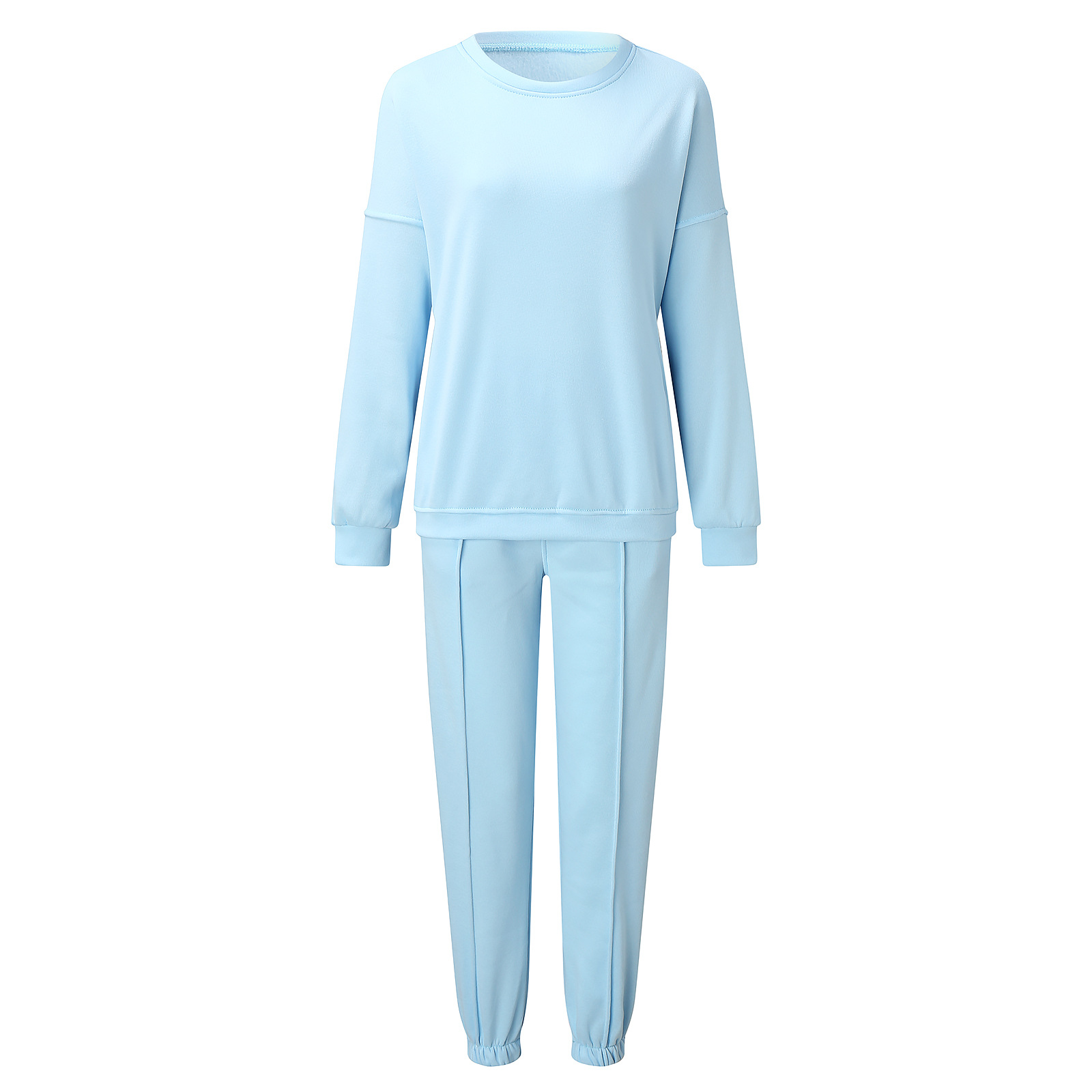 Women's Loose Casual Sweatshirt and Pants Two-Piece Set