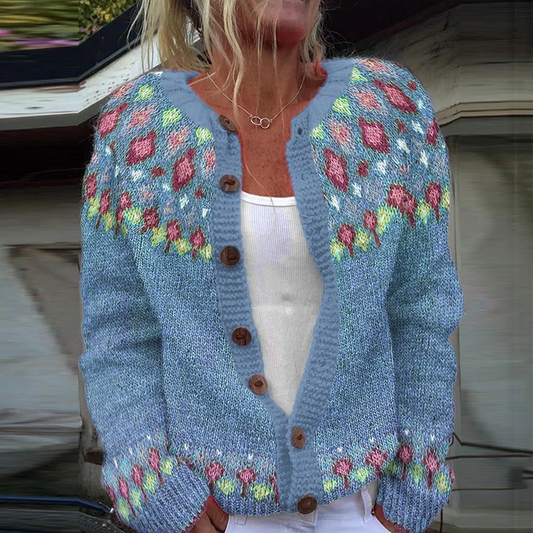Women's Colorblock Open-Front Cardigan Sweater