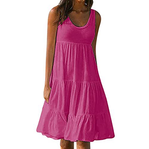 Women's Floral Print Ruched Bodycon Midi Dress Sleeveless Round Neck