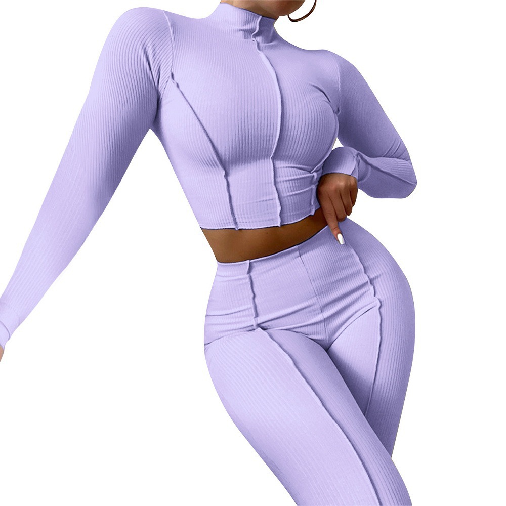 Women's High-Waist Slim Fit Reversible Design Casual Sports Set