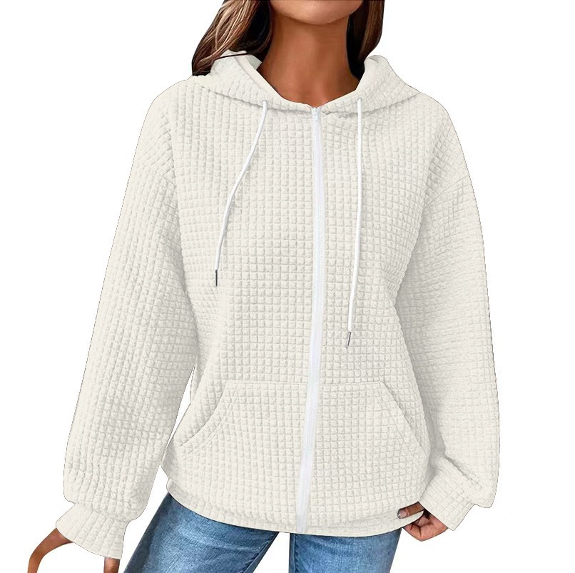 Women's Casual Long Open-Front Hooded Sweatshirt