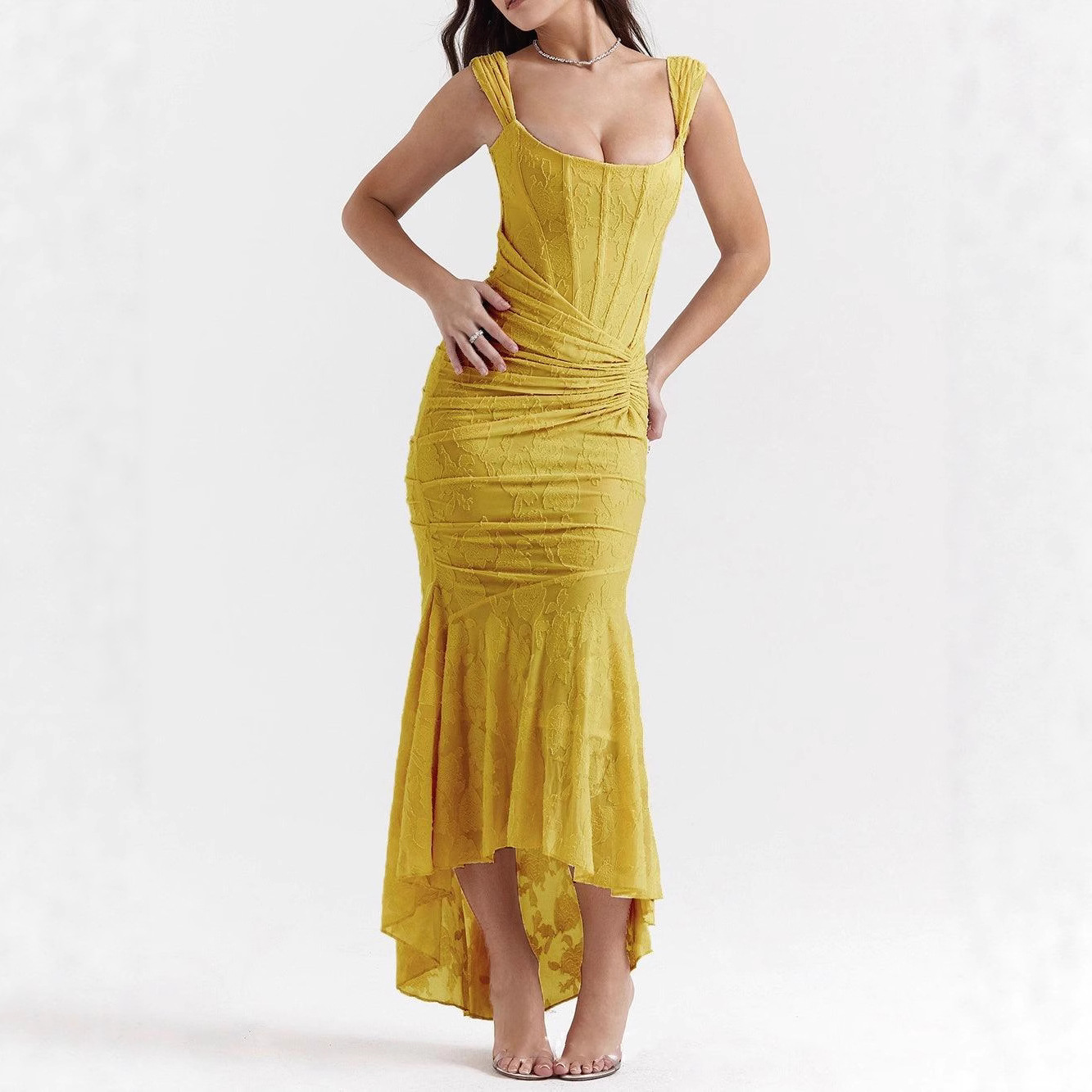 Sexy Off-Shoulder Corset Mermaid Maxi Dress