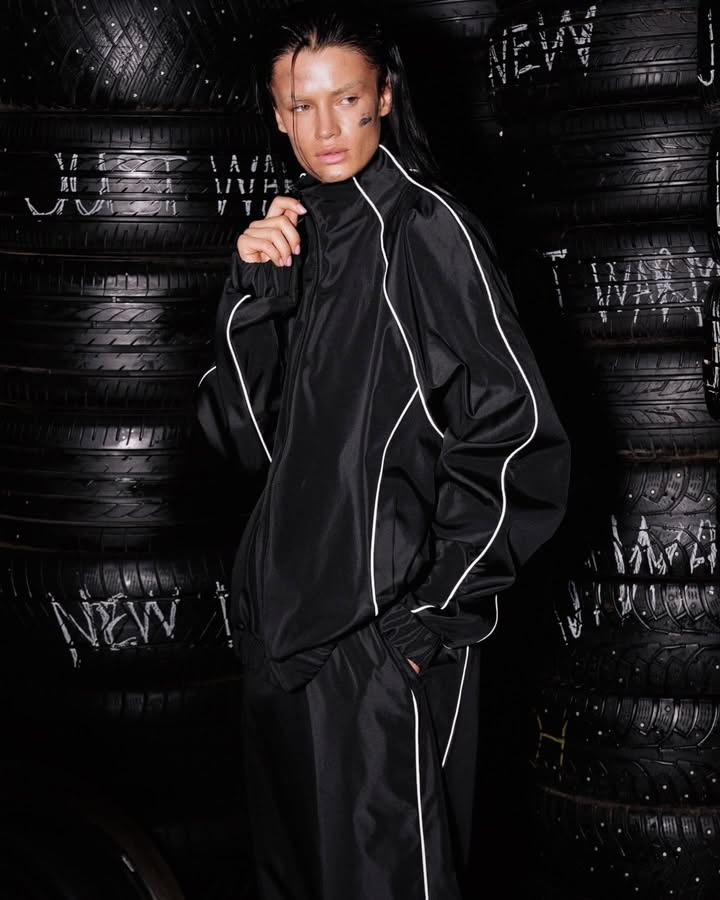 Women's Color-Block Stand-Collar Zip Hoodie & Straight-Leg Pants Set