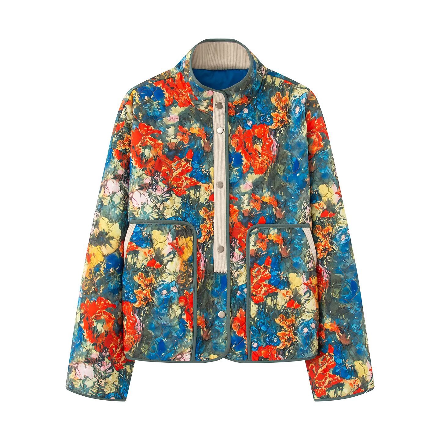 Women's Geometric Heart Quilted Cotton Coat