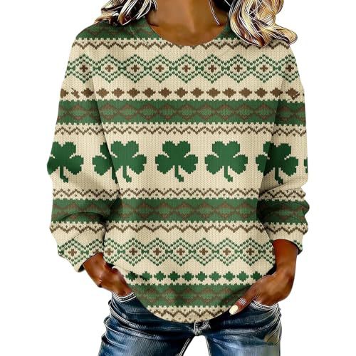 Women's Clover Print Casual Hoodie