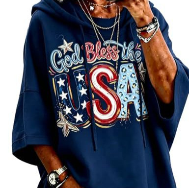 Women's Star Print Casual Hoodie