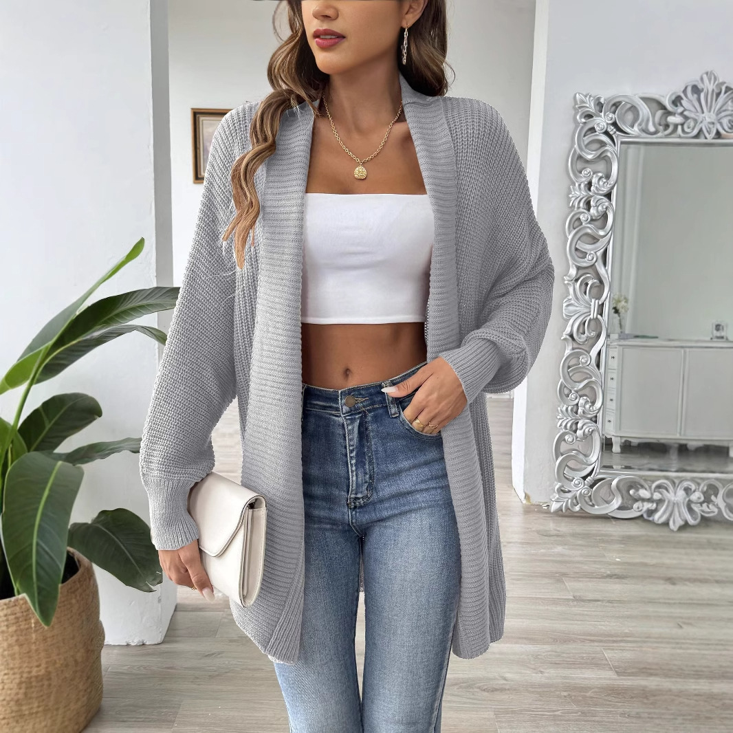Women's Hand-Crochet Floral Patchwork Loose Cardigan Sweater