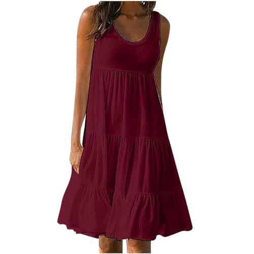 Women's Floral Print Ruched Bodycon Midi Dress Sleeveless Round Neck