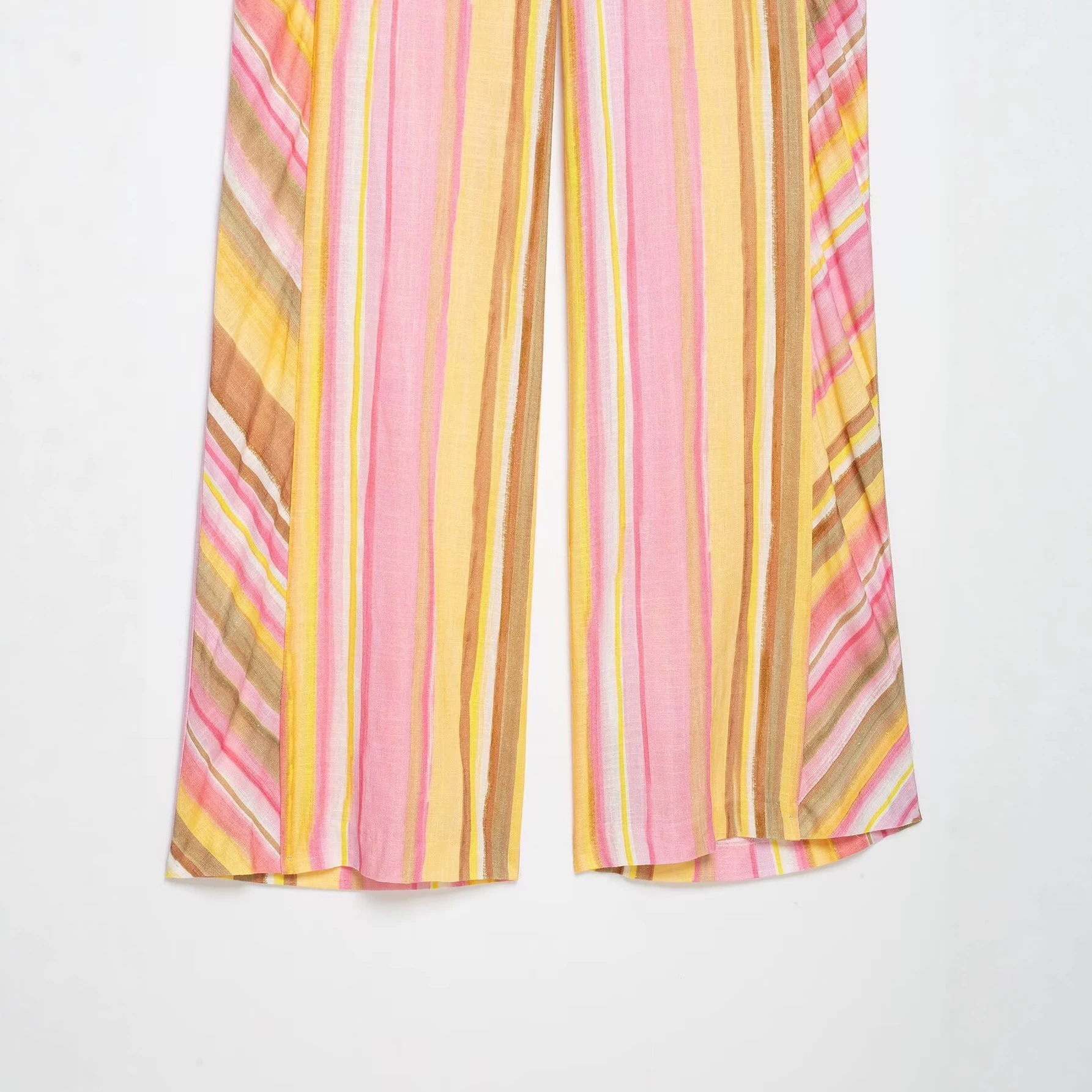 Striped Wide-Leg Casual Pants
