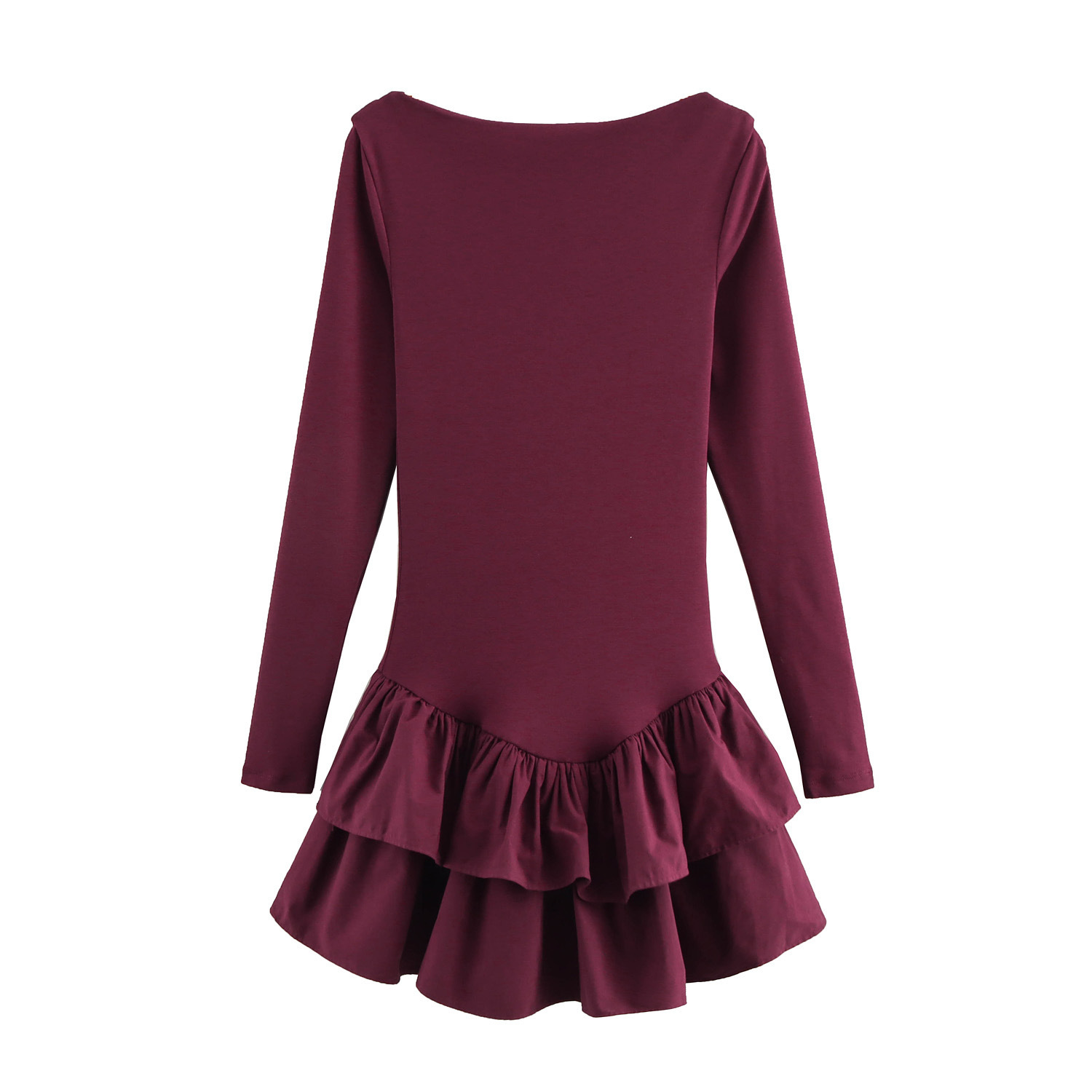 Women's Tiered Ruffle Long Sleeve Mini Dress
