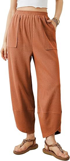 Women's Summer Cropped Harem Pants Casual Loose Fit