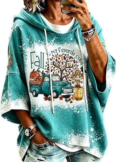 Colorful Striped 3D Print Loose Fit Hoodie