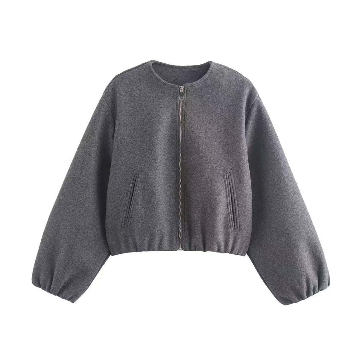 Women's Soft Bomber Jacket Zip-Up Two Colors