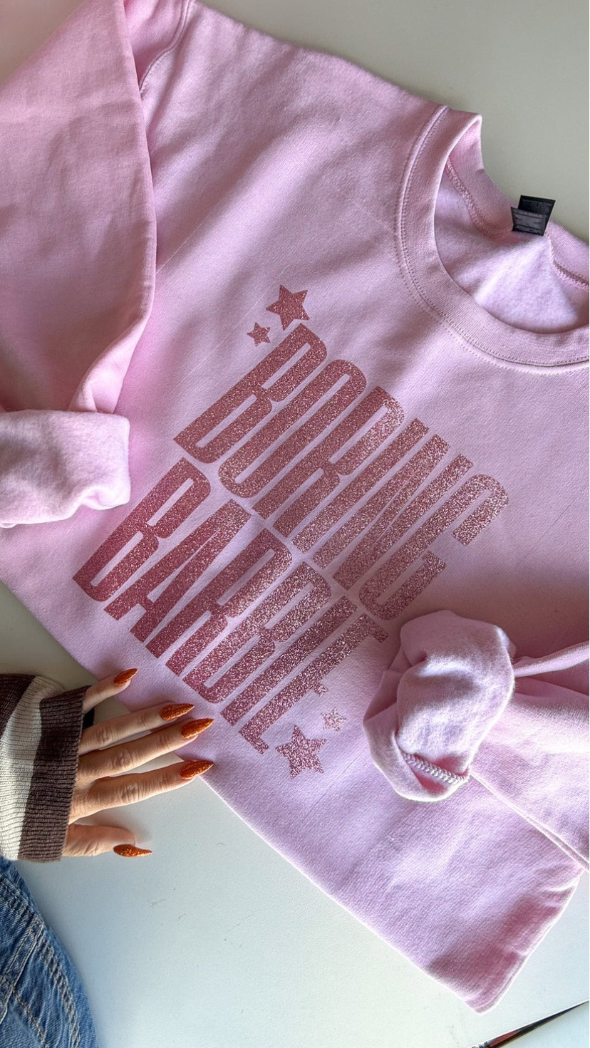 Women's Letter Print Crewneck Long Sleeve Loose Fit Sweatshirt