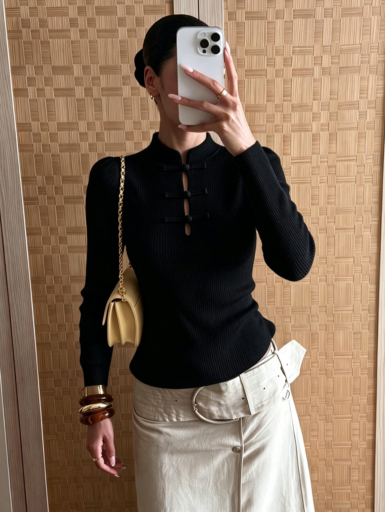 Women's Chinese Style Retro Slimming Knit Top