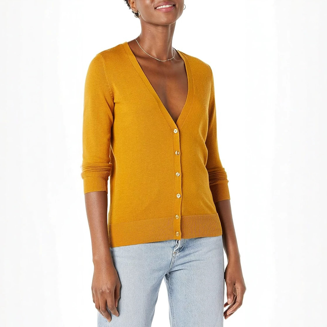 Women's Knit Single-Breasted Long-Sleeve Cardigan Sweater