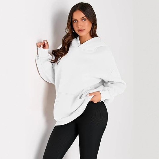 Women's Loose Hooded Sweatshirt Long Sleeve Warm Casual Pullover