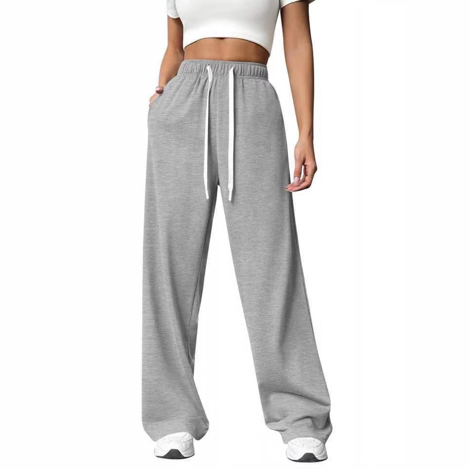 Women's Loose Straight Wide-Leg Athletic Casual Pants