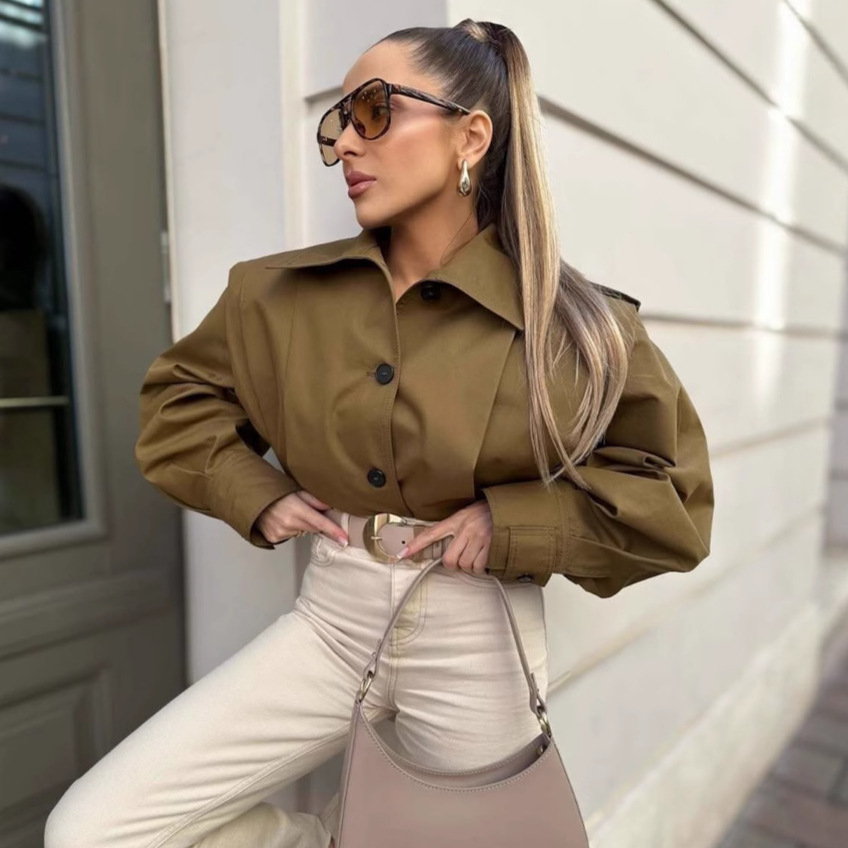 Women's Loose Casual Pleated Coat