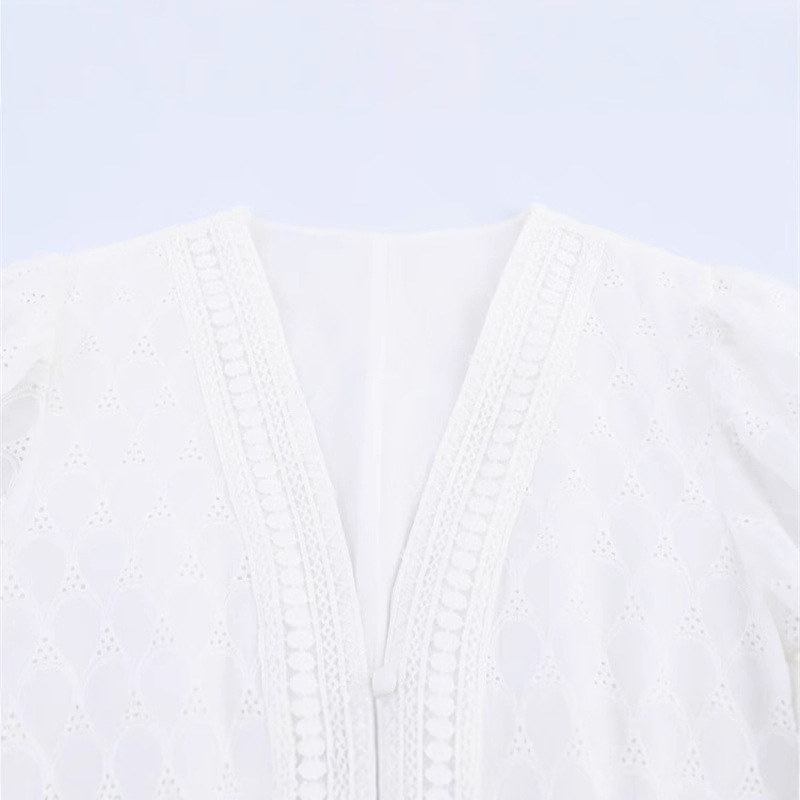Women's Midi Lace Embroidered French Dress
