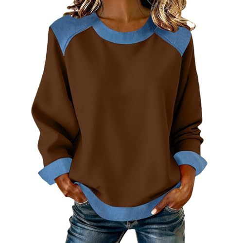Women's Leopard Print Crewneck Sweatshirt Waffle Knit Long Sleeve