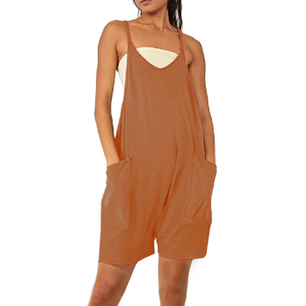 Women's Sleeveless Zip Pocket Jumpsuit
