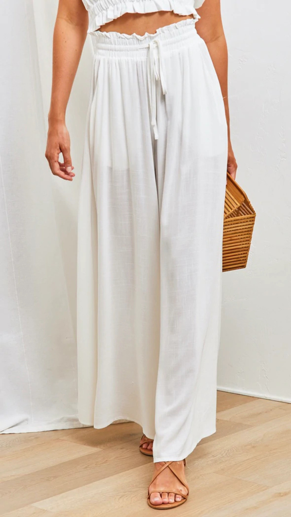 Women's Summer Wide-Leg Pants High-Waist Loose Casual